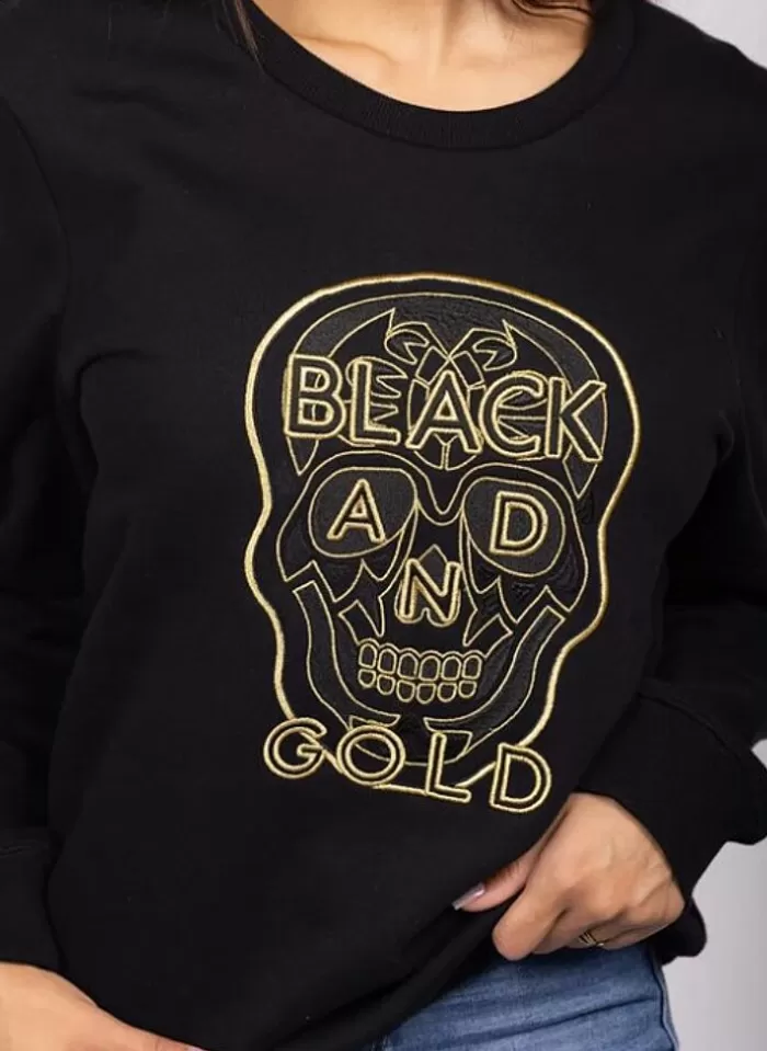 black & gold Black&Gold Sweater Remorte Women zwart Outlet