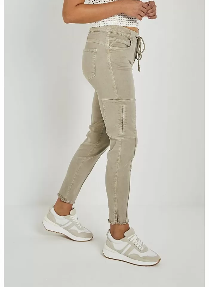 PARA MI Broek Van - Jill Cargo desert sage Clearance