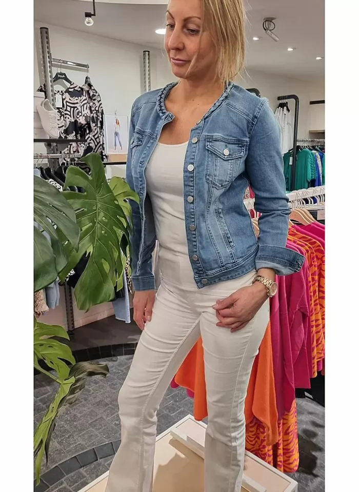 Vila Jeansvest Van - Visasha medium blue denim Sale