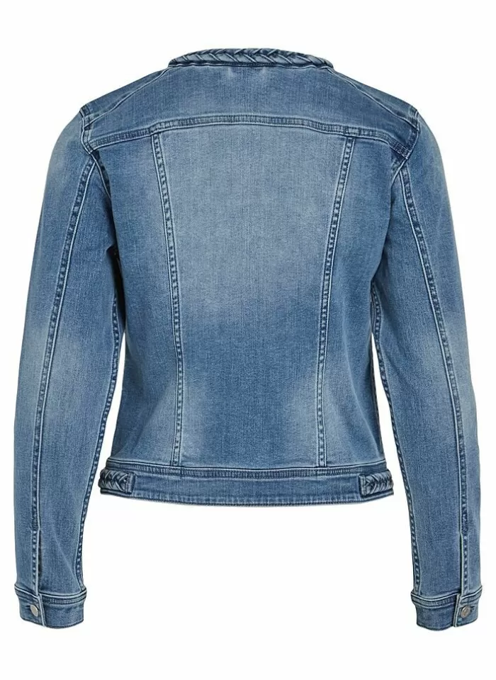 Vila Jeansvest Van - Visasha medium blue denim Sale