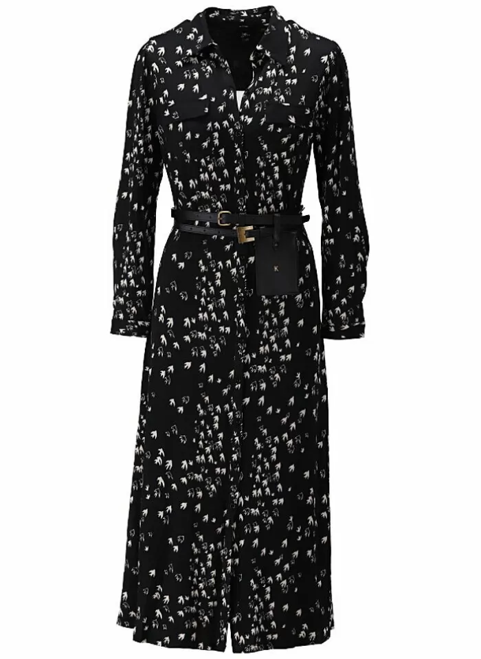K-design Kleed X135 Maxi Jurk Met Dubbel Riem En Heuptasje (Geleverd) p626 Best Sale