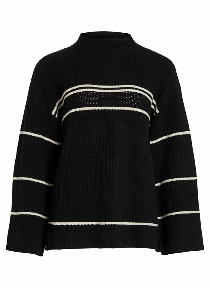 Vila Pull Van - Ril High Neck Birch/Black Best