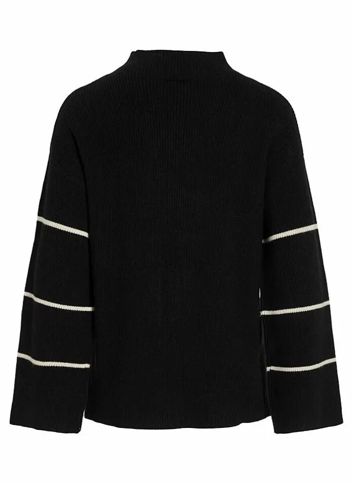 Vila Pull Van - Ril High Neck Birch/Black Best