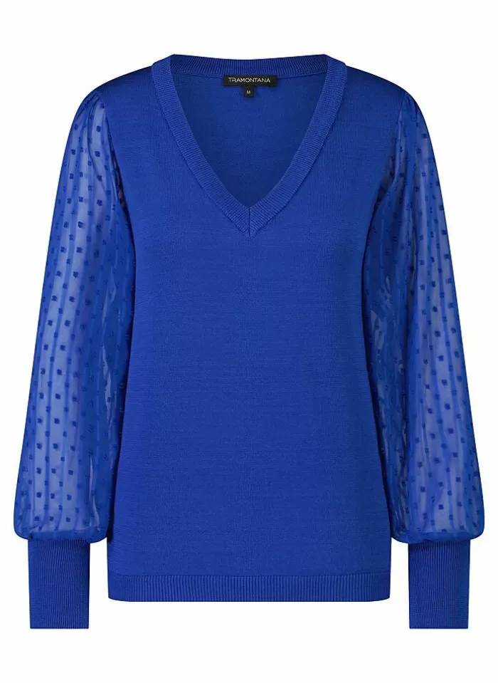 Tramontana Pull V-Neck Fancy Sleeves 15 Outlet