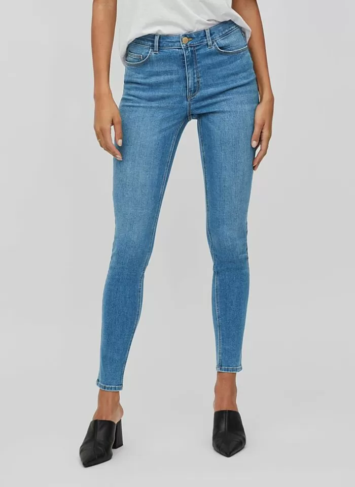 Vila Jeans Visarah Skinny (Noos) medium blue denim Flash Sale