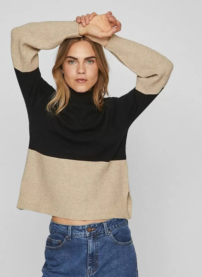 Vila Pull Ril Blocking (Noos) zwart Online