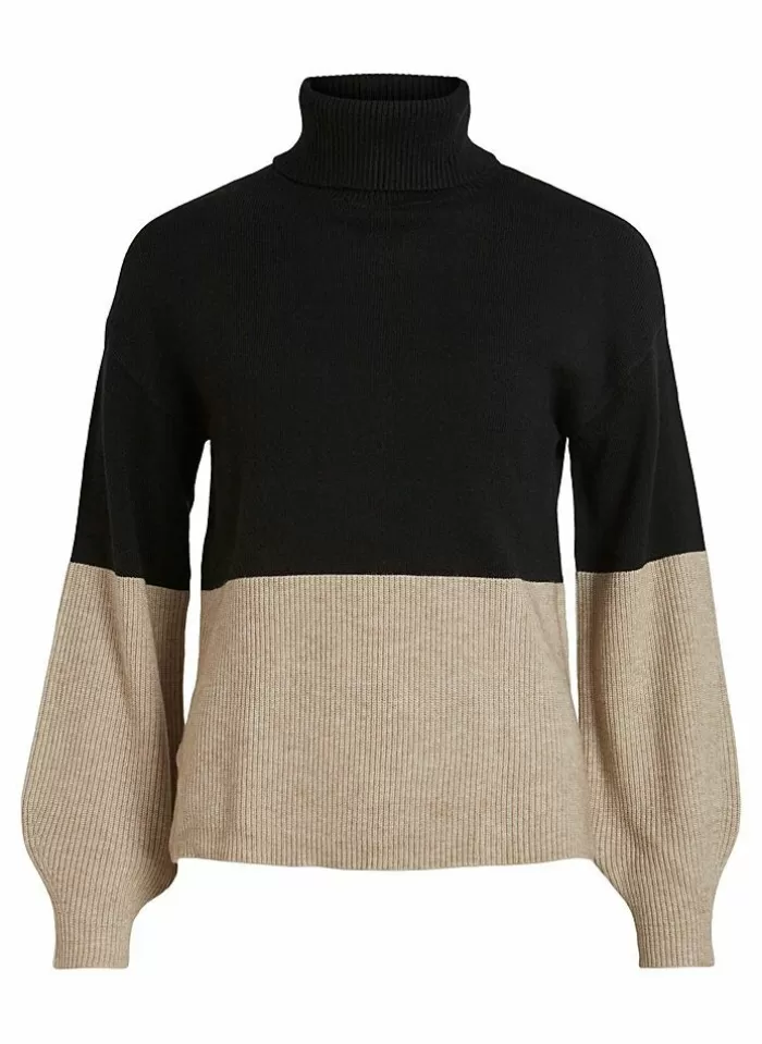 Vila Pull Ril Blocking (Noos) zwart Online